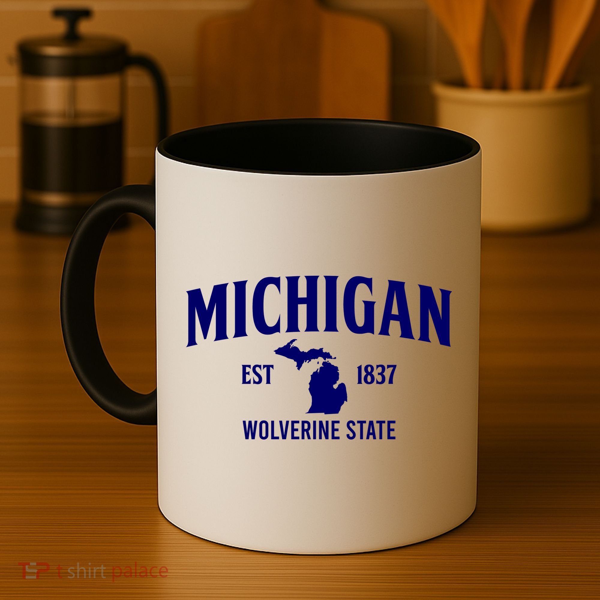 Michigan The Wolverines State Coffee Mug