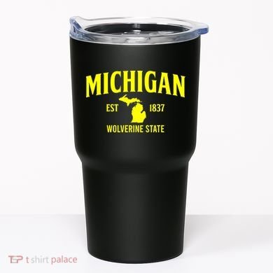 Michigan The Wolverines State Tumbler