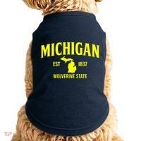 Michigan The Wolverines State Doggie Tank thumb 0