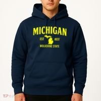 Michigan The Wolverines State Hoodie thumb 2
