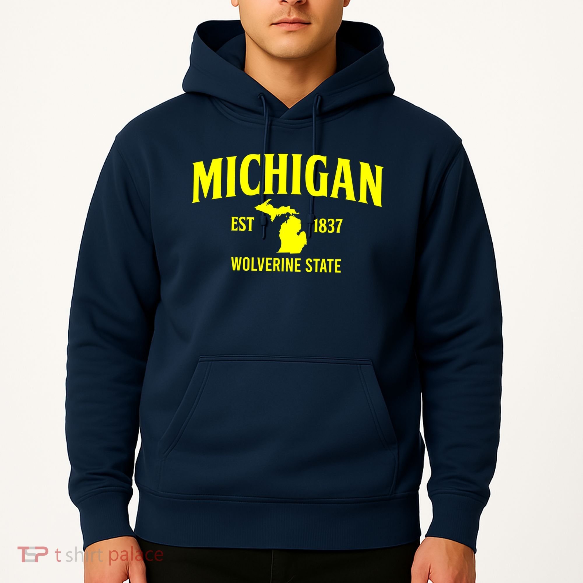 Michigan The Wolverines State Hoodie
