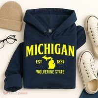 Michigan The Wolverines State Hoodie thumb 4