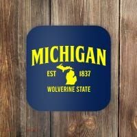 Michigan The Wolverines State Coaster thumb 0