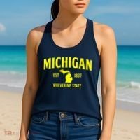 Michigan The Wolverines State Women's Tank Top thumb 2