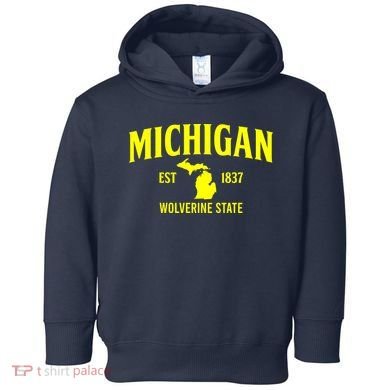 Michigan The Wolverines State Toddler Hoodie