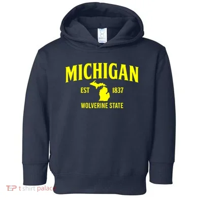 Michigan The Wolverines State Toddler Hoodie