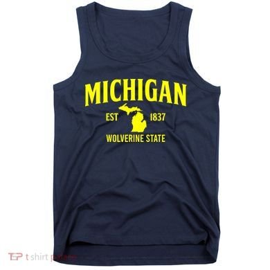 Michigan The Wolverines State Tank Top