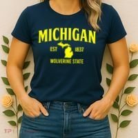 Michigan The Wolverines State Women's T-Shirt thumb 2