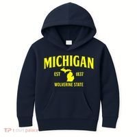 Michigan The Wolverines State Kids Hoodie thumb 0