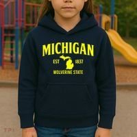 Michigan The Wolverines State Kids Hoodie thumb 3