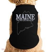 Maine The Way Life Should Be State Pride Doggie Tank thumb 0