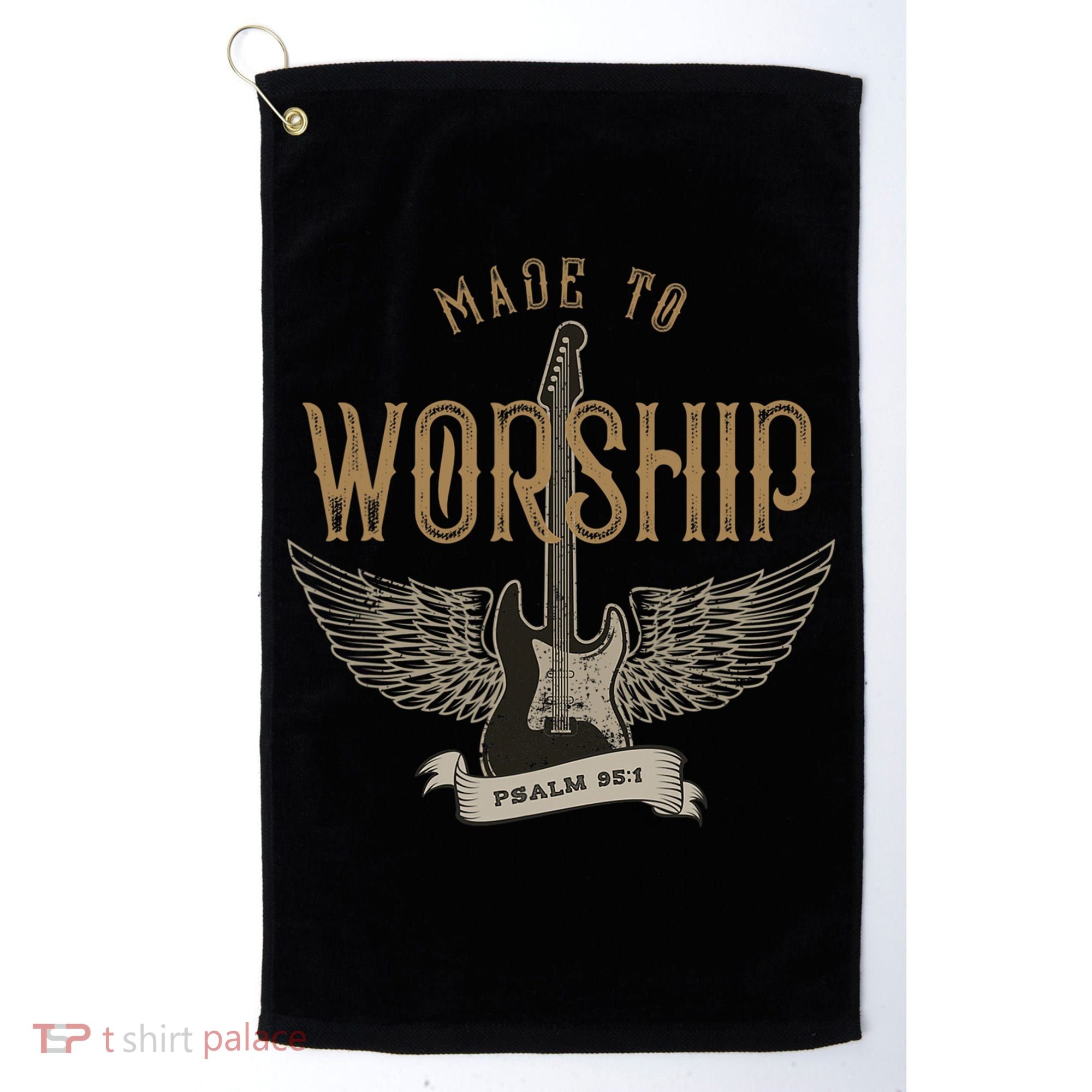 Made To Worship Psalm 95 1 Christian Worship Bible Verse Golf Towel