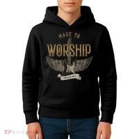 Made To Worship Psalm 95 1 Christian Worship Bible Verse Kids Hoodie thumb 4