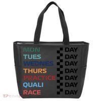Mon Tues Wednes Thurs Practice Quali Race Day Tote Bag thumb 0