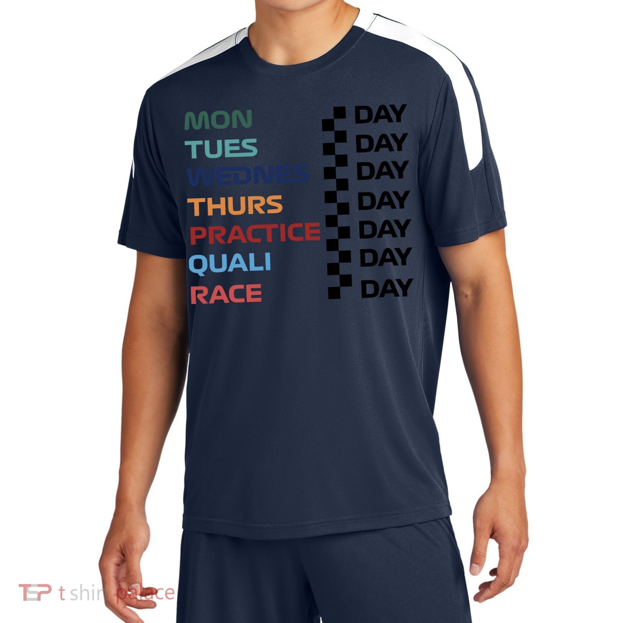 Mon Tues Wednes Thurs Practice Quali Race Day Sport-Tek Competitor United Soccer Jersey