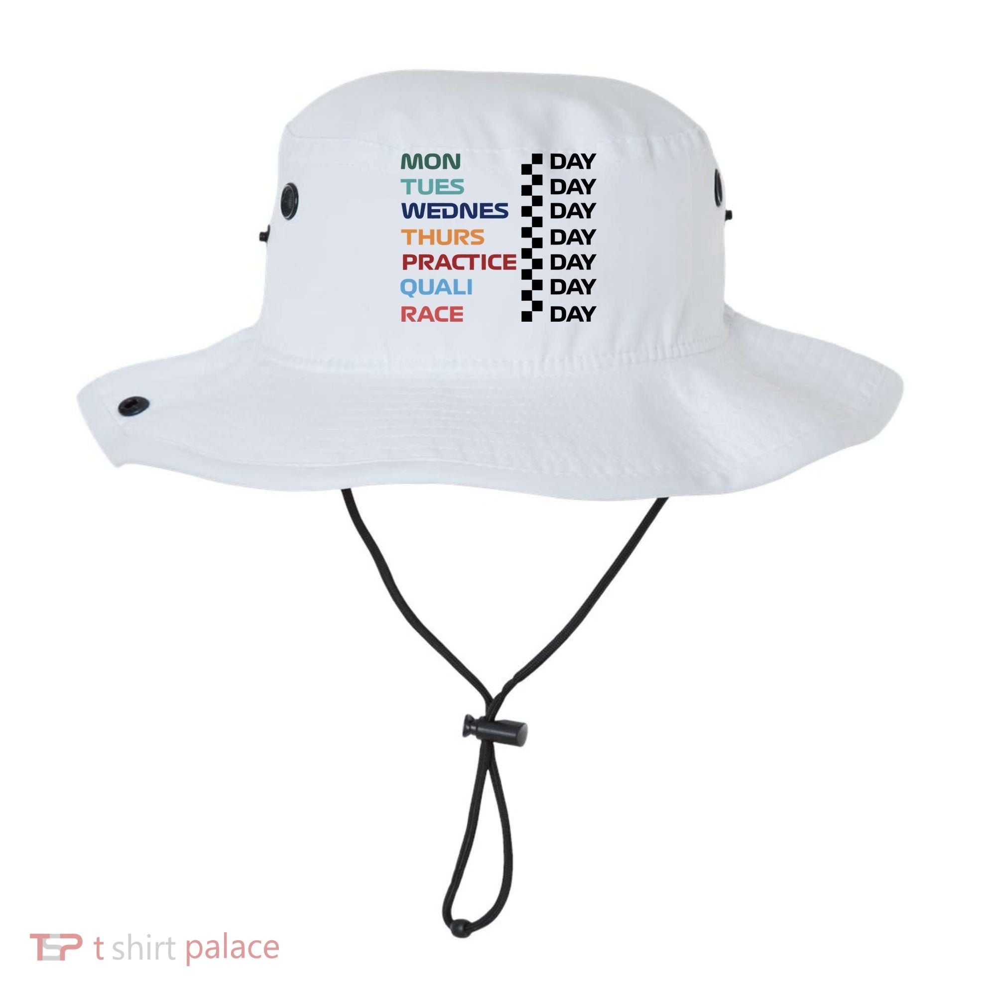 Mon Tues Wednes Thurs Practice Quali Race Day Bucket Hat