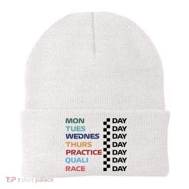 Mon Tues Wednes Thurs Practice Quali Race Day Beanie