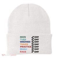 Mon Tues Wednes Thurs Practice Quali Race Day Beanie thumb 0