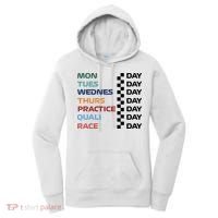Mon Tues Wednes Thurs Practice Quali Race Day Women's Hoodie thumb 0