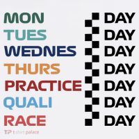 Mon Tues Wednes Thurs Practice Quali Race Day Women's Hoodie thumb 2