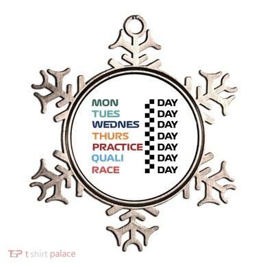 Mon Tues Wednes Thurs Practice Quali Race Day Ornament