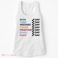 Mon Tues Wednes Thurs Practice Quali Race Day Women's Tank Top thumb 0