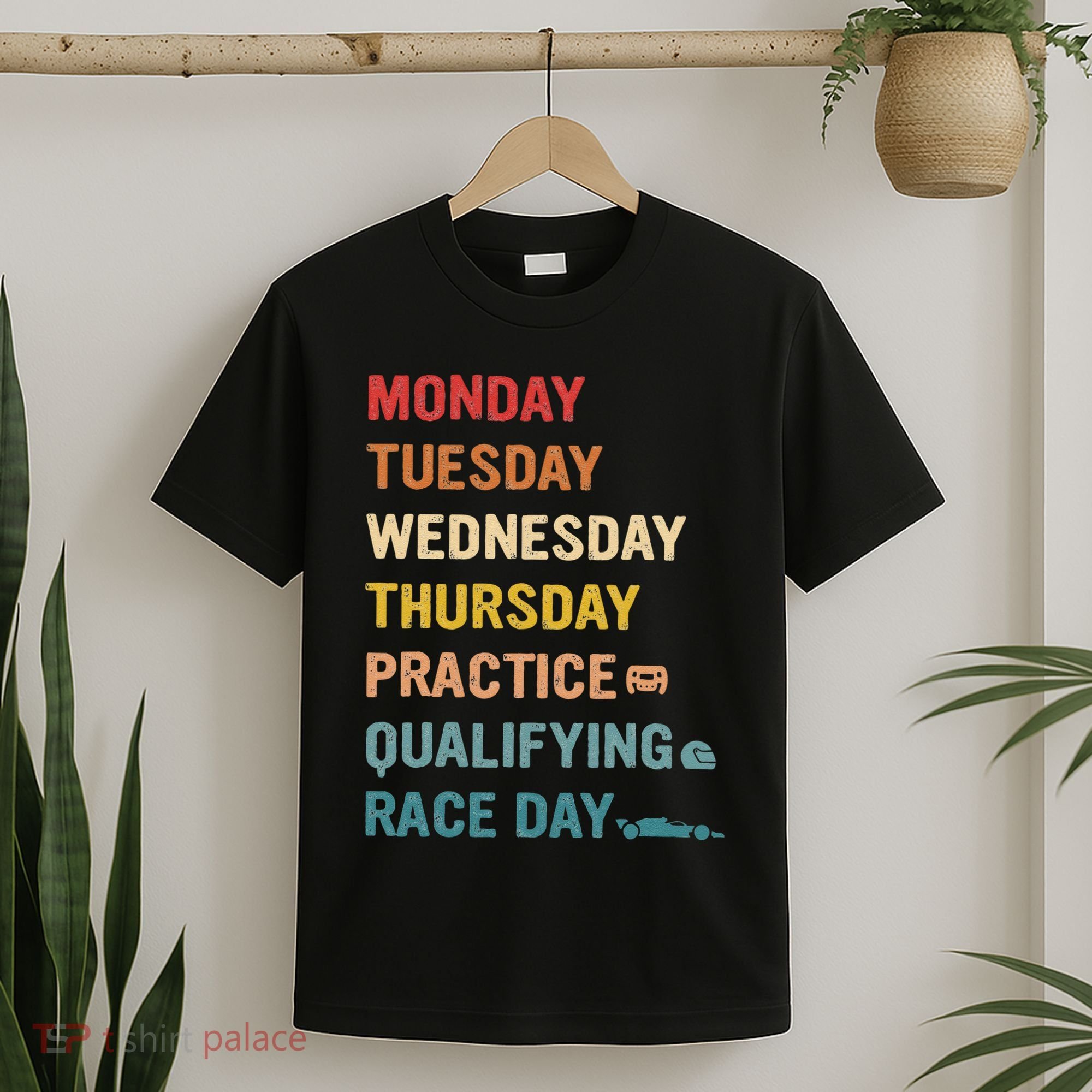 Mon Tue Wed Thu Practice Qualifying Race Day T-Shirt