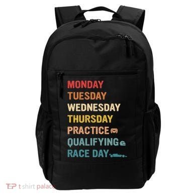 Mon Tue Wed Thu Practice Qualifying Race Day Backpack