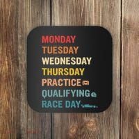 Mon Tue Wed Thu Practice Qualifying Race Day Coaster thumb 0