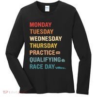 Mon Tue Wed Thu Practice Qualifying Race Day Women's Long Sleeve Shirt thumb 0