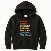 Mon Tue Wed Thu Practice Qualifying Race Day Kids Hoodie thumb 0