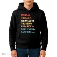 Mon Tue Wed Thu Practice Qualifying Race Day Kids Hoodie thumb 4