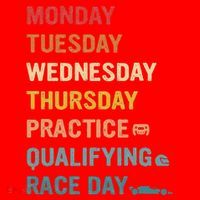 Mon Tue Wed Thu Practice Qualifying Race Day Santa Hat thumb 1
