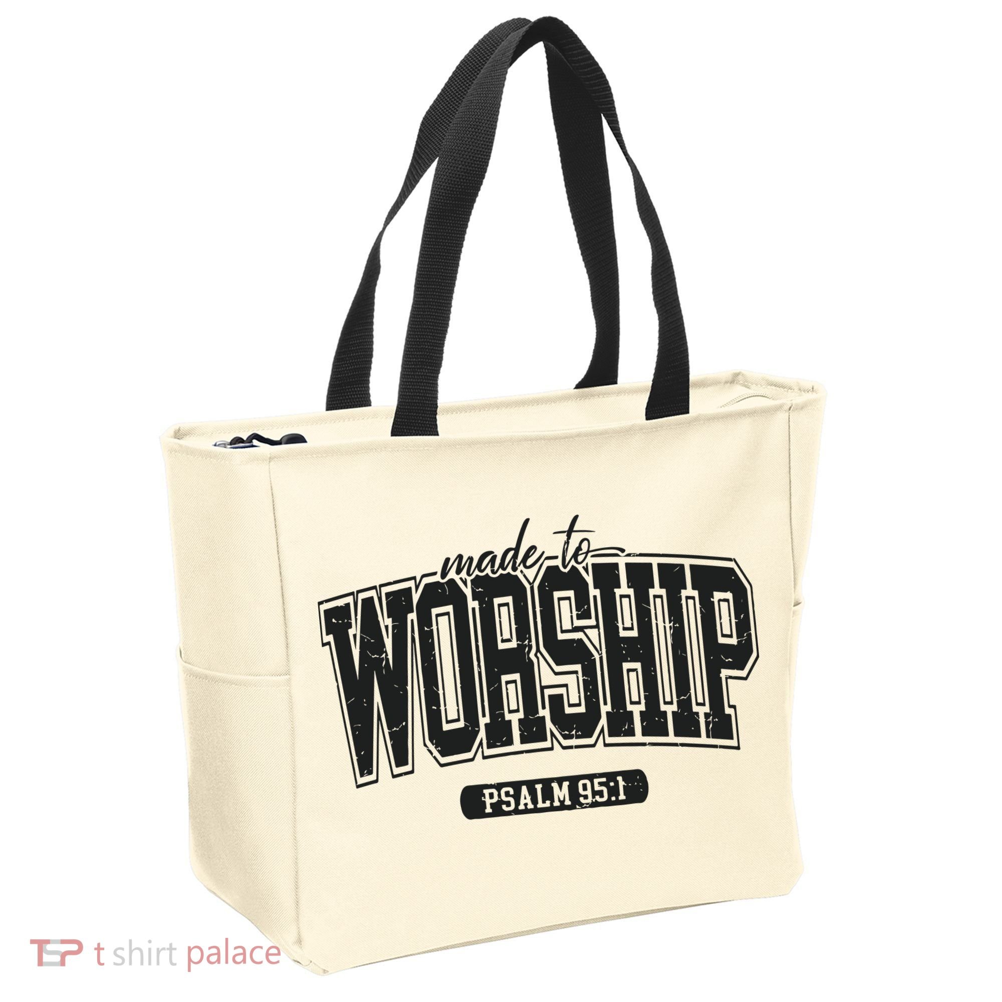 Made To Worship Christian Tote Bag