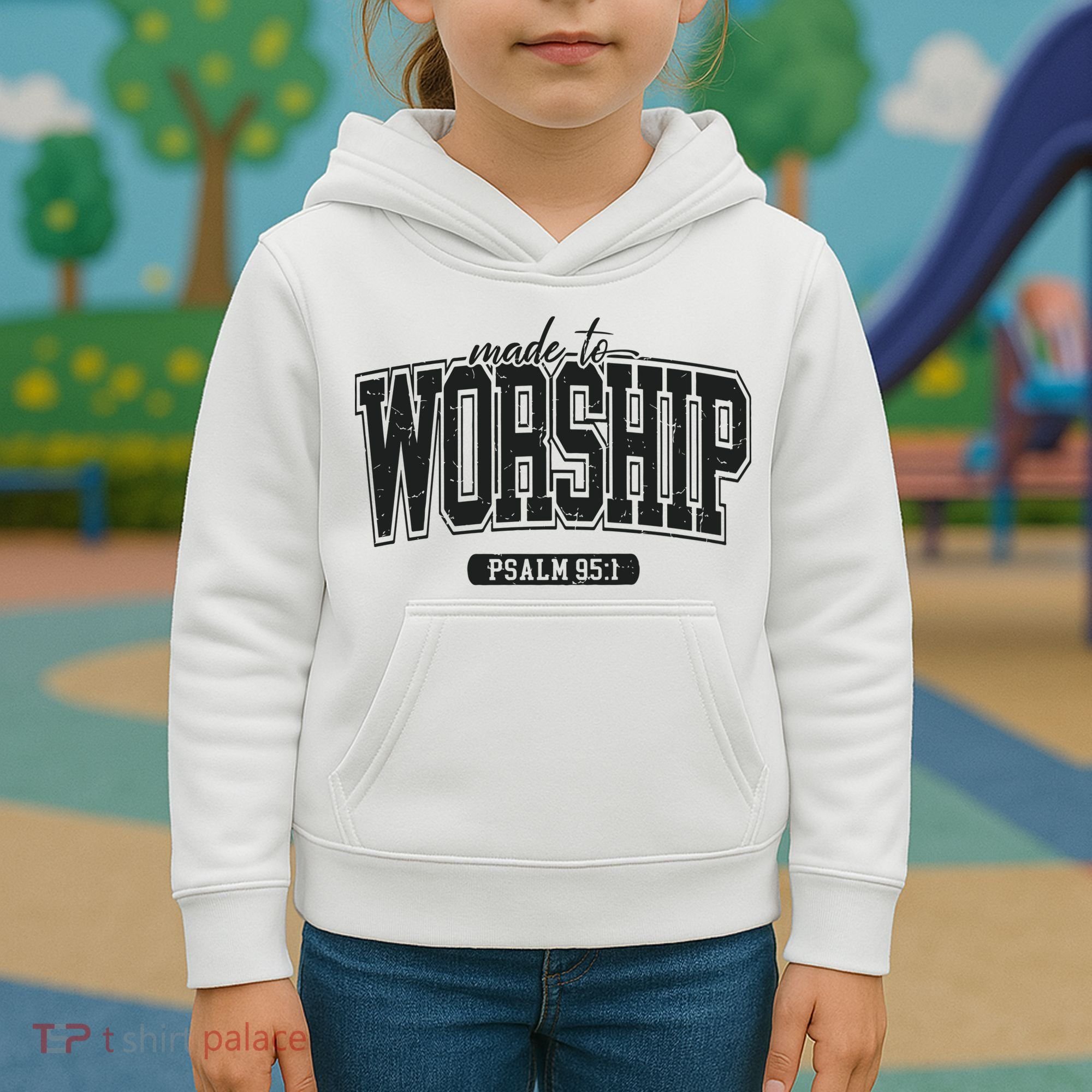Made To Worship Christian Kids Hoodie