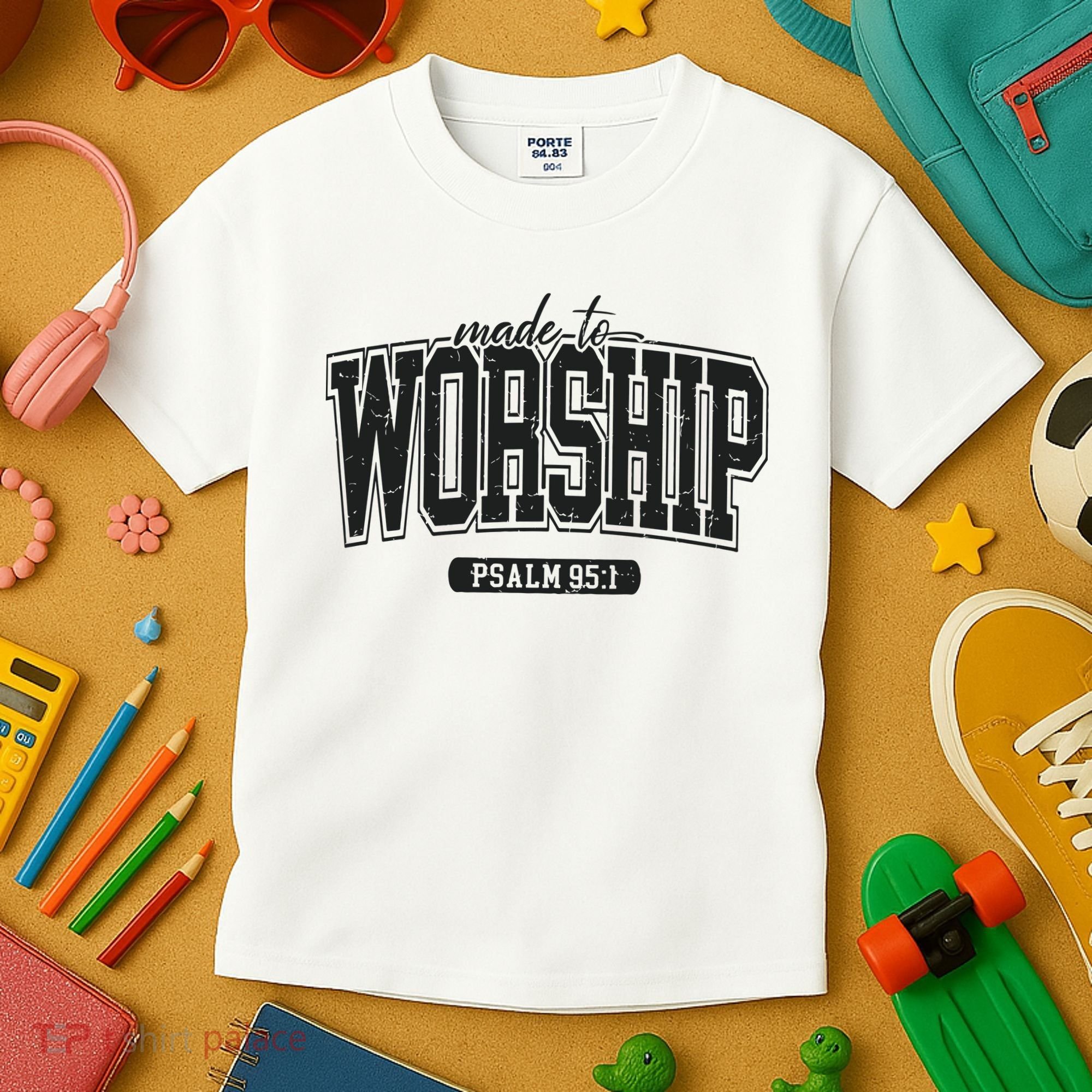 Made To Worship Christian Kids T-Shirt