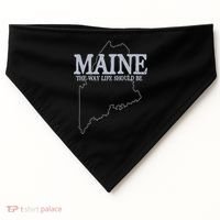 Maine The Way Life Should Be State Pride USA-Made Doggie Bandana thumb 0
