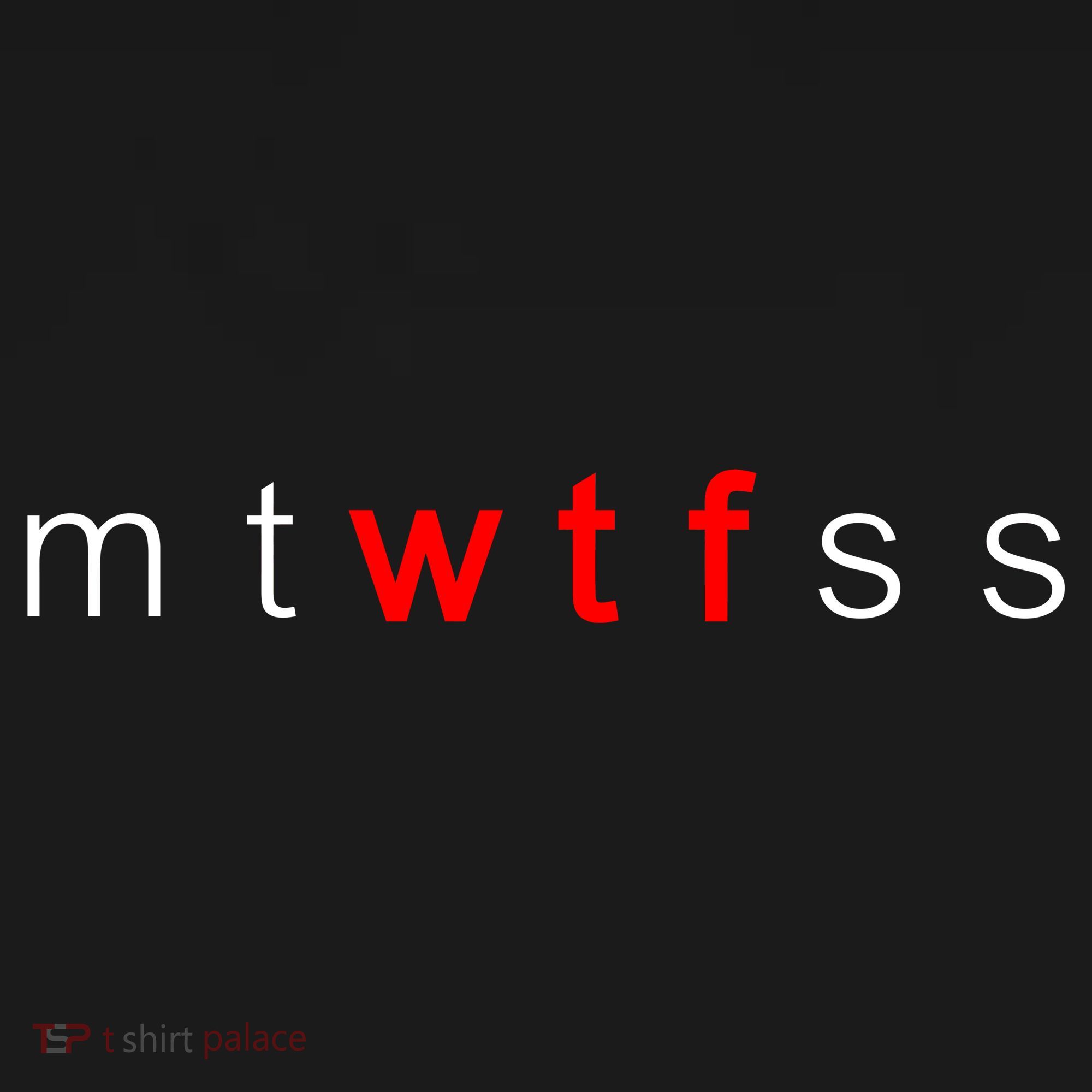 mtWTFss Days of the Week Red WTF Logo Backpack