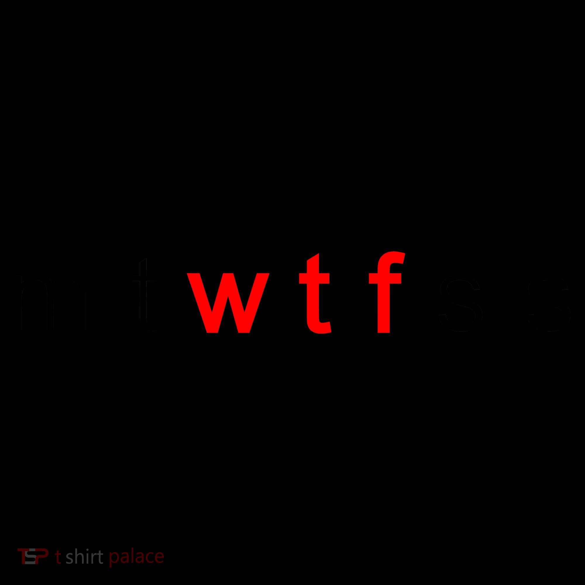 mtWTFss Days of the Week Red WTF Logo Coffee Mug