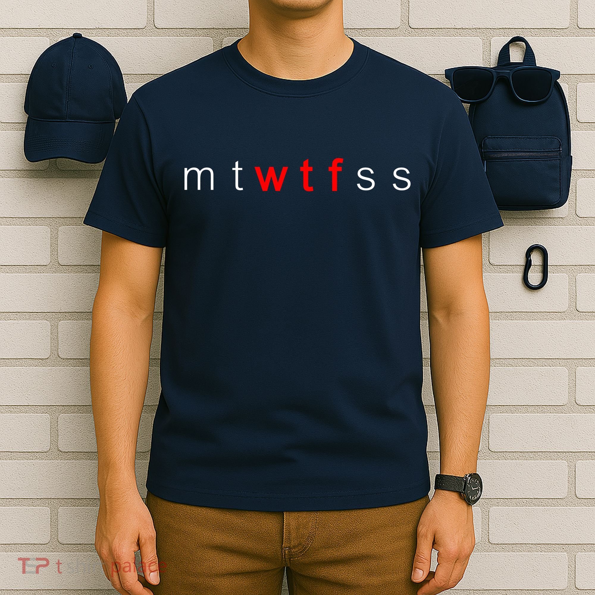 mtWTFss Days of the Week Red WTF Logo T-Shirt