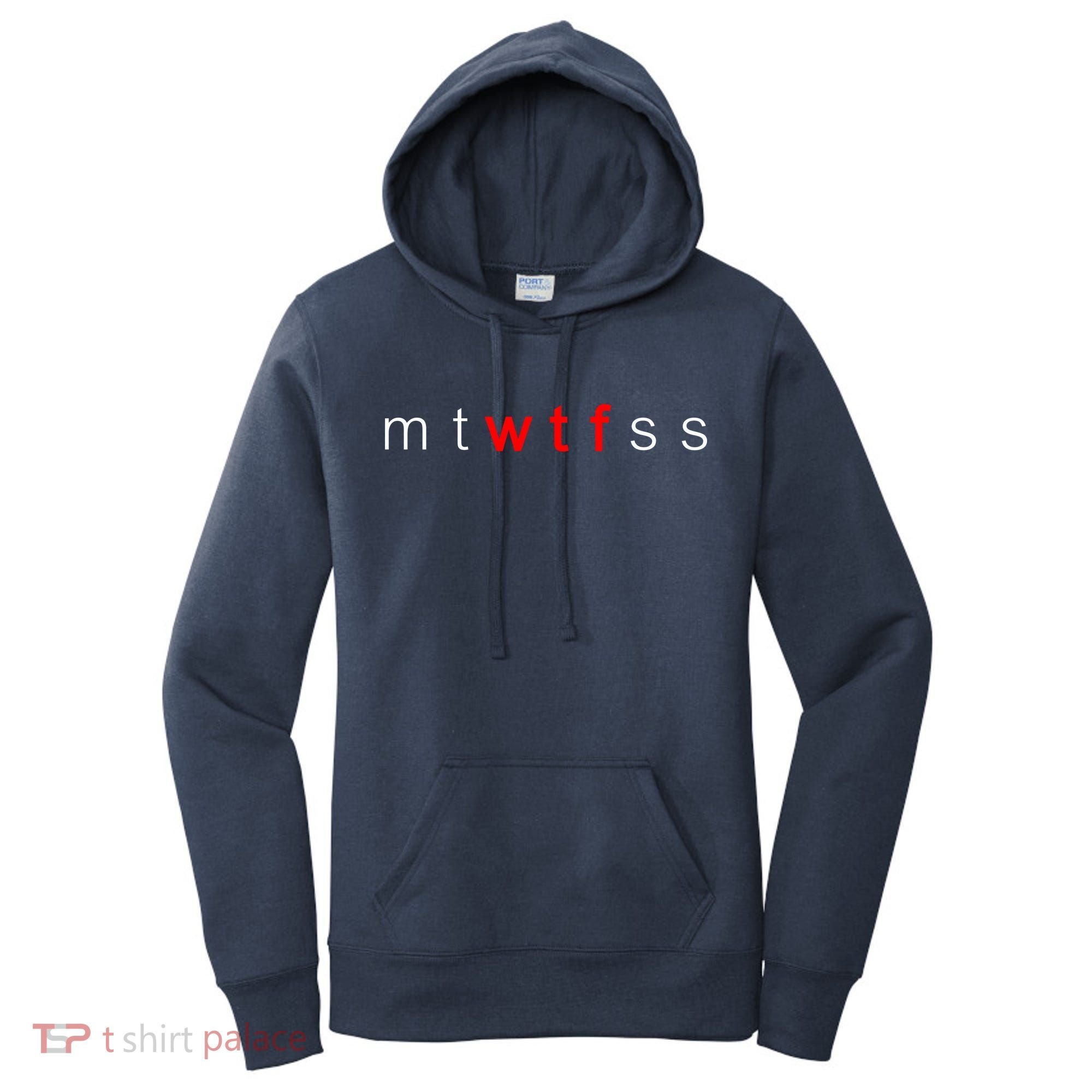 mtWTFss Days of the Week Red WTF Logo Women's Hoodie
