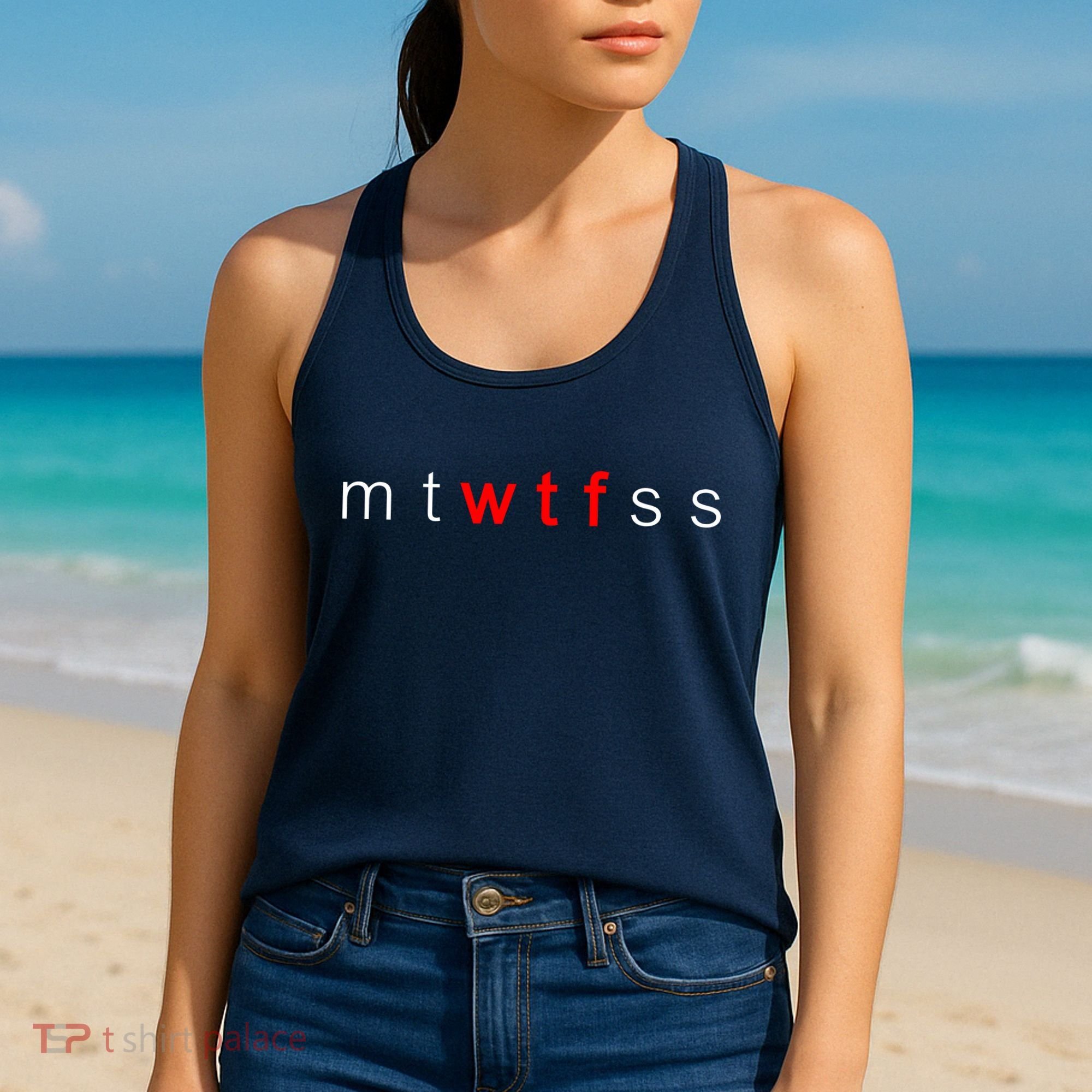 mtWTFss Days of the Week Red WTF Logo Women's Tank Top