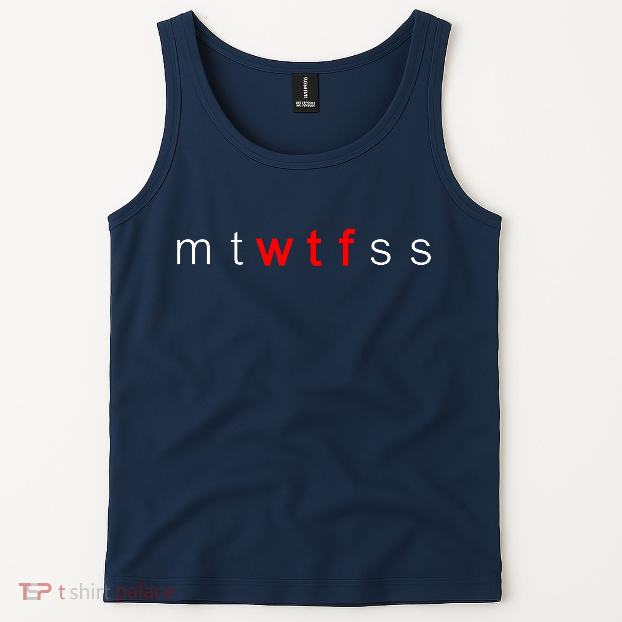 mtWTFss Days of the Week Red WTF Logo Tank Top