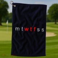 mtWTFss Days of the Week Red WTF Logo Golf Towel thumb 1