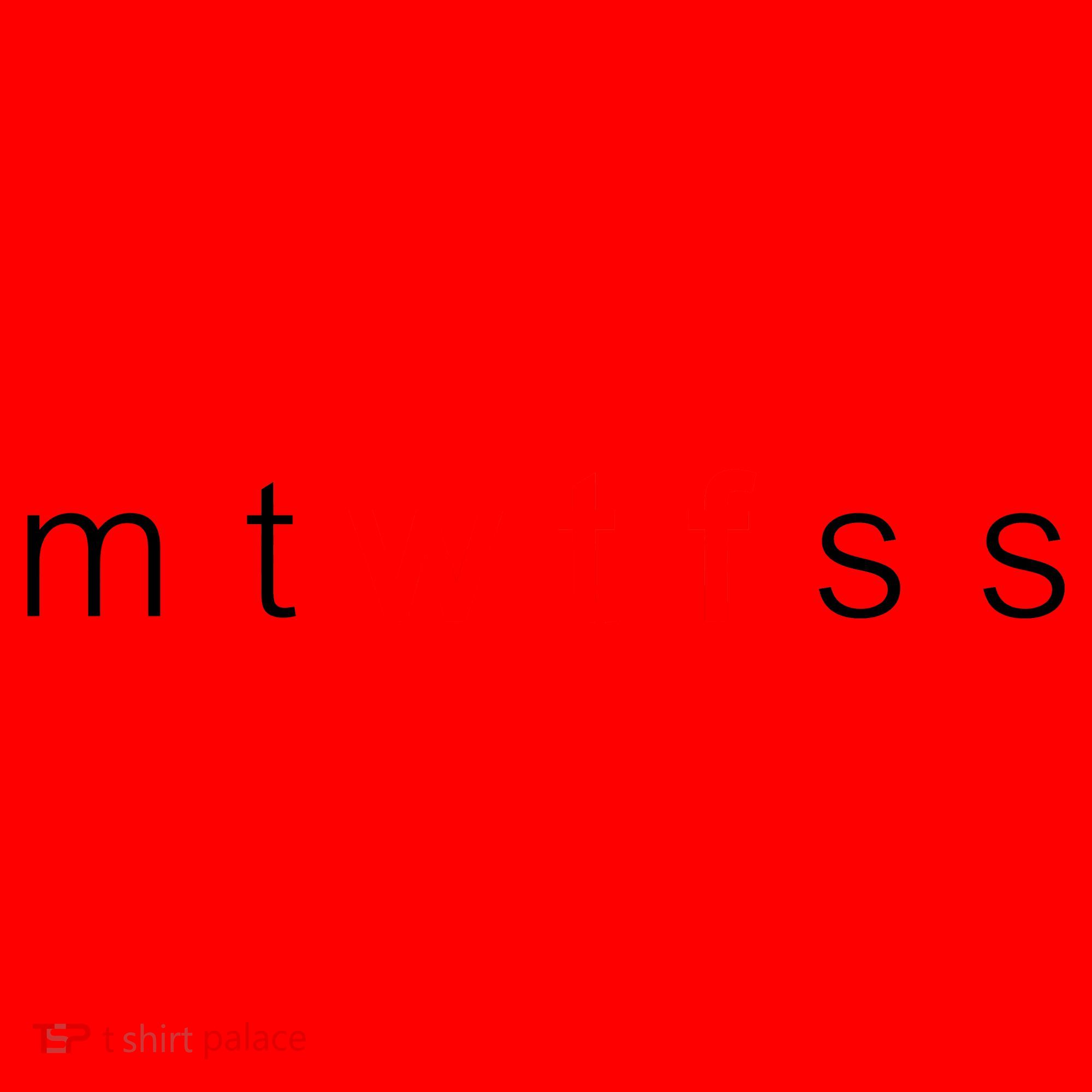 mtWTFss Days of the Week Red WTF Logo Santa Hat