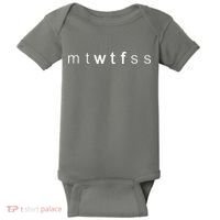 mtWTFss Days of the Week WTF Baby Bodysuit thumb 0