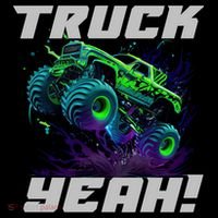 Monster Truck Yeah Cool Vaporwave Mud Splattered Green Blue Gift Coffee Mug thumb 5
