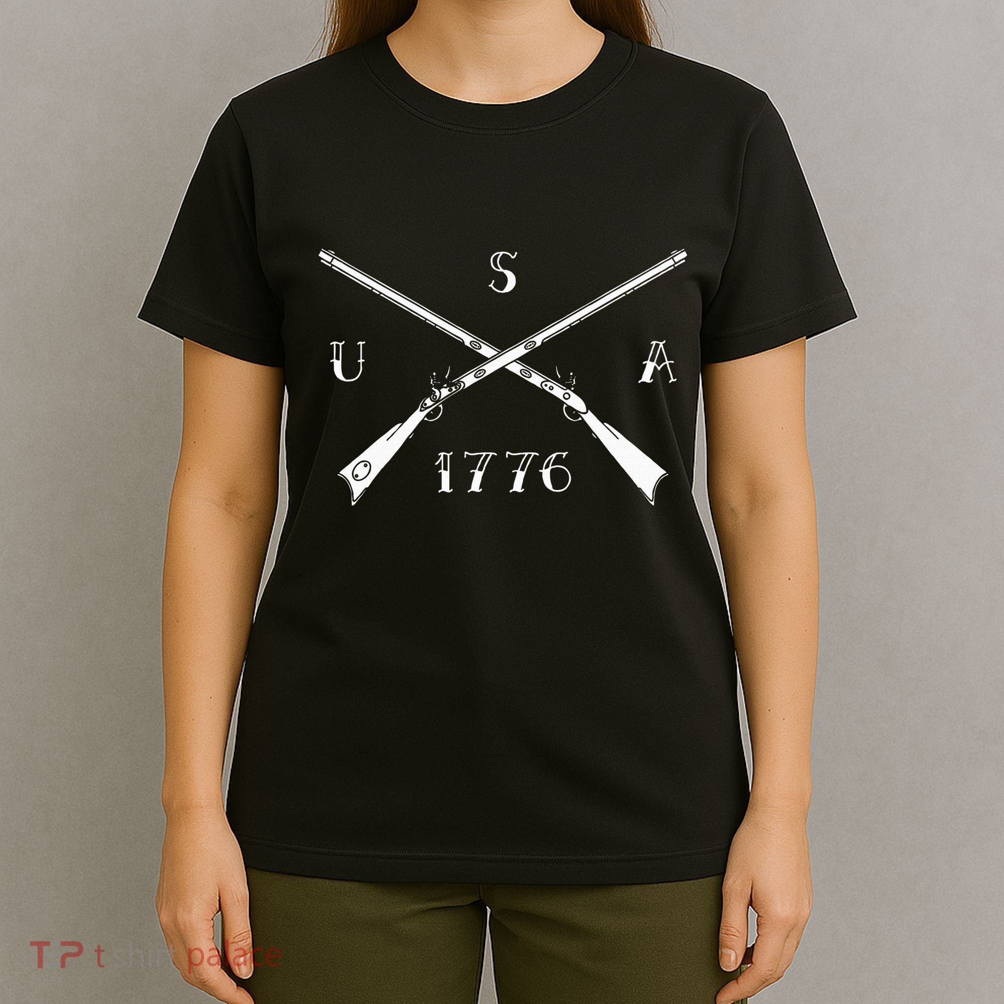 Muzzleloader Usa 1776 Flintlock Muzzleloading Rifle T-Shirt