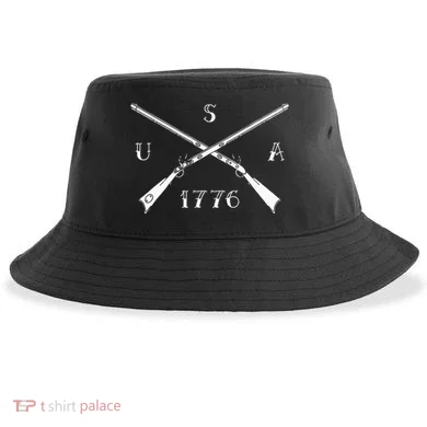 Muzzleloader Usa 1776 Flintlock Muzzleloading Rifle Sustainable Bucket Hat