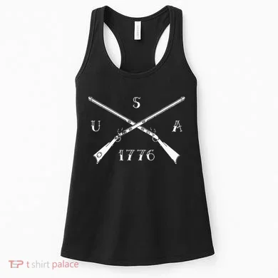 Muzzleloader Usa 1776 Flintlock Muzzleloading Rifle Women's Tank Top
